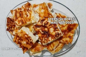 1 Tepsi Su Böreği Maliyeti 2025