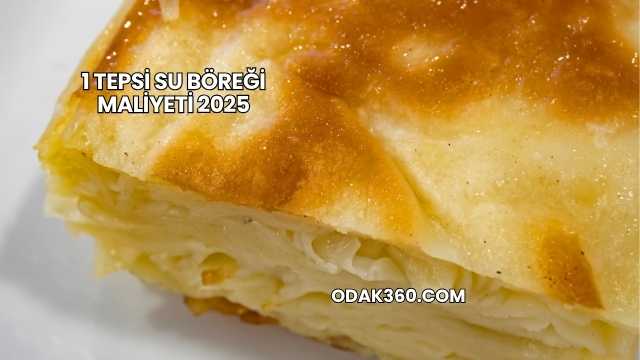 1 Tepsi Su Böreği Maliyeti 2025