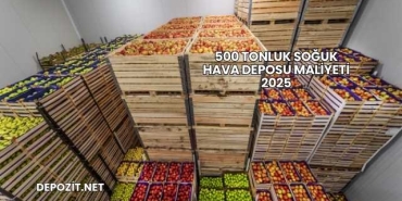 500 Tonluk Soğuk Hava Deposu Maliyeti 2025