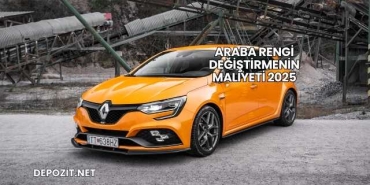 Araba Rengi Değiştirmenin Maliyeti 2025