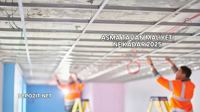 Asma Tavan Maliyeti Ne Kadar 2025