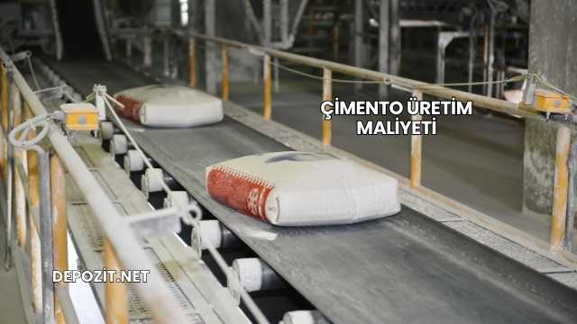 Çimento Üretim Maliyeti