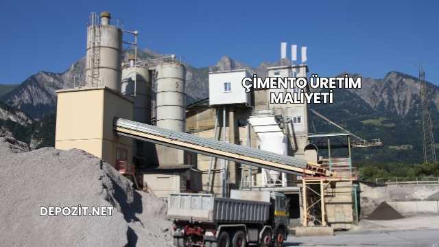 Çimento Üretim Maliyeti