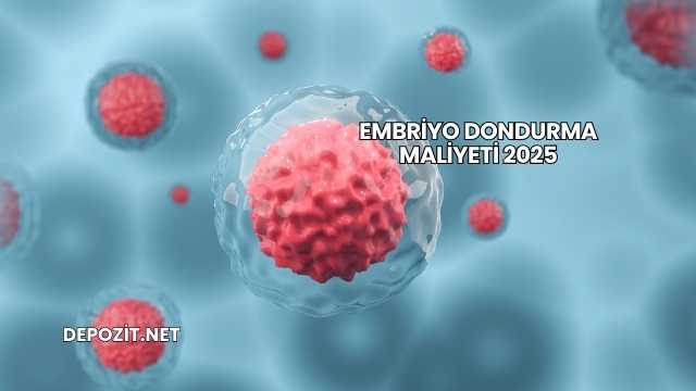 Embriyo Dondurma Maliyeti 2025