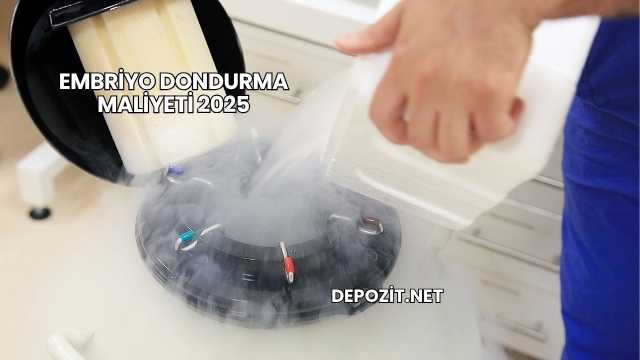 Embriyo Dondurma Maliyeti 2025