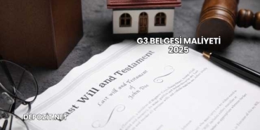 G3 Belgesi Maliyeti 2025