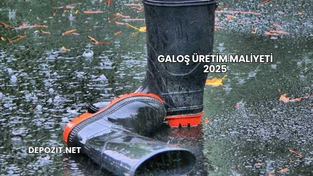 Galoş Üretim Maliyeti 2025