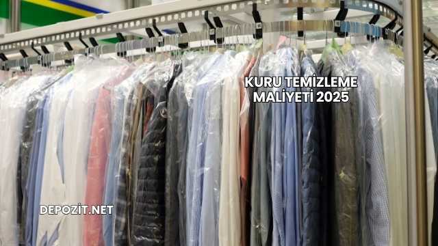 Kuru Temizleme Maliyeti 2025
