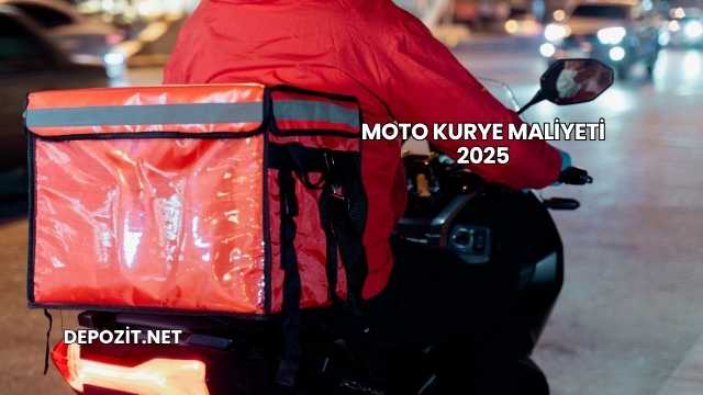 Moto Kurye Maliyeti 2025