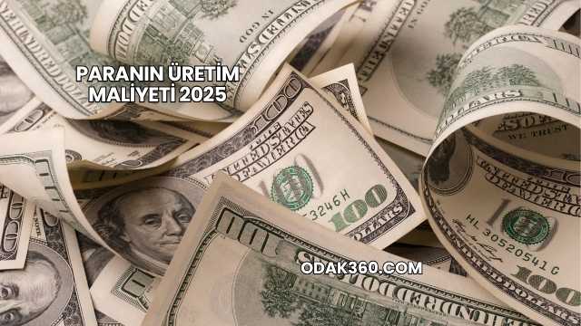 Paranın Üretim Maliyeti 2025