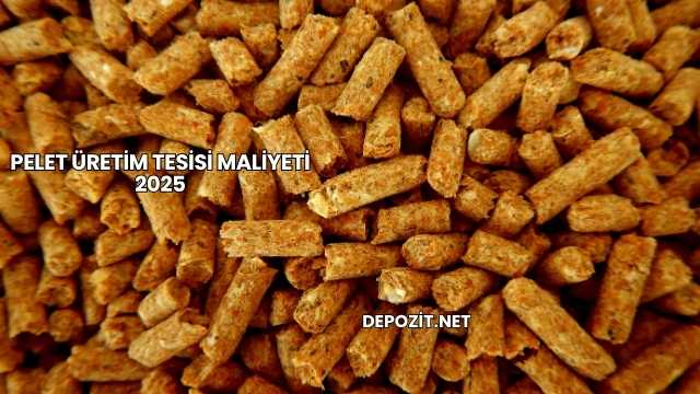 Pelet Üretim Tesisi Maliyeti 2025