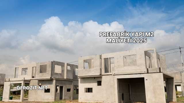 Prefabrik Yapı m2 Maliyeti 2025