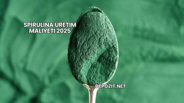 Spirulina Üretim Maliyeti 2025