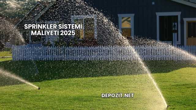 Sprinkler Sistemi Maliyeti 2025