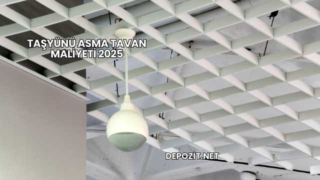 Taşyünü Asma Tavan Maliyeti 2025