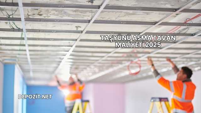 Taşyünü Asma Tavan Maliyeti 2025