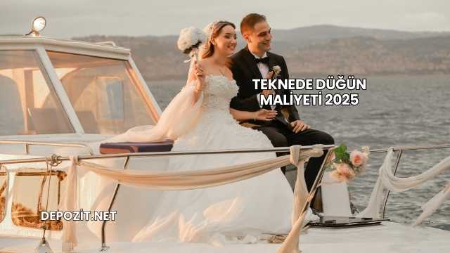 Teknede Düğün Maliyeti 2025