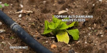 Toprak Altı Damlama Maliyeti 2025