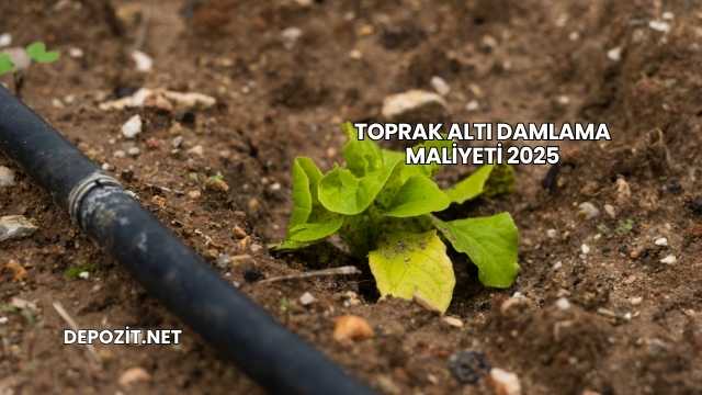Toprak Altı Damlama Maliyeti 2025