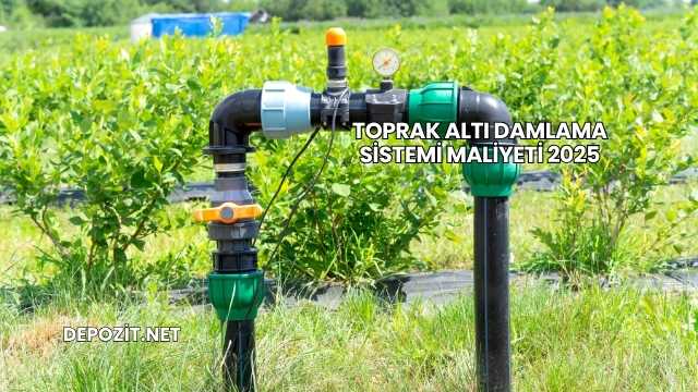 Toprak Altı Damlama Sistemi Maliyeti 2025