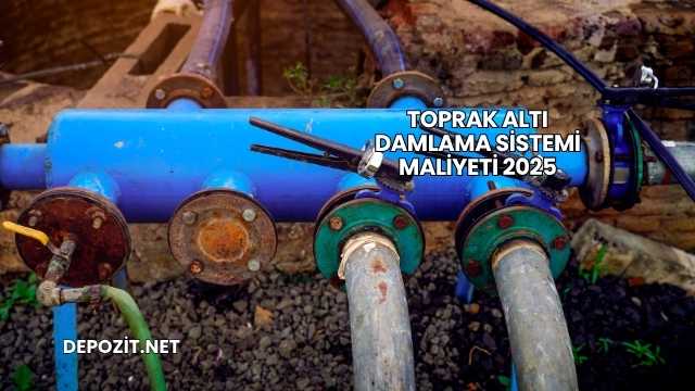 Toprak Altı Damlama Sistemi Maliyeti 2025