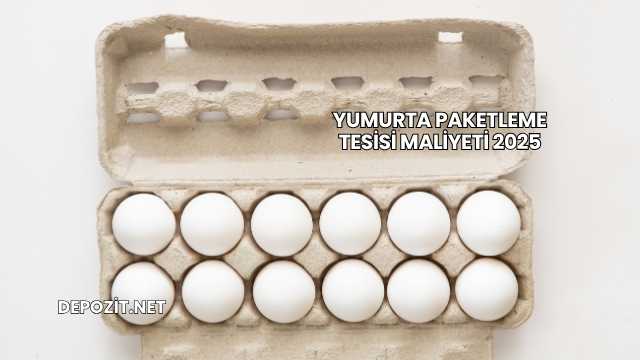 Yumurta Paketleme Tesisi Maliyeti 2025