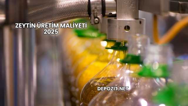 Zeytin Üretim Maliyeti 2025