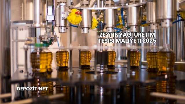 Zeytinyağı Üretim Tesisi Maliyeti 2025