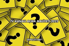 TV Kanalı Açma Maliyeti 2025